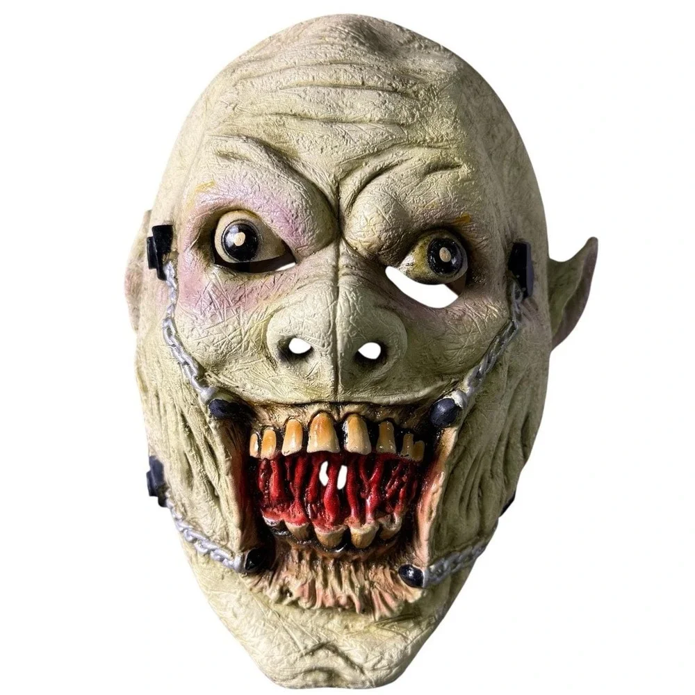 Vintage Charades Evil Warlock Halloween Mask Horror Costume Creepy Monster Latex